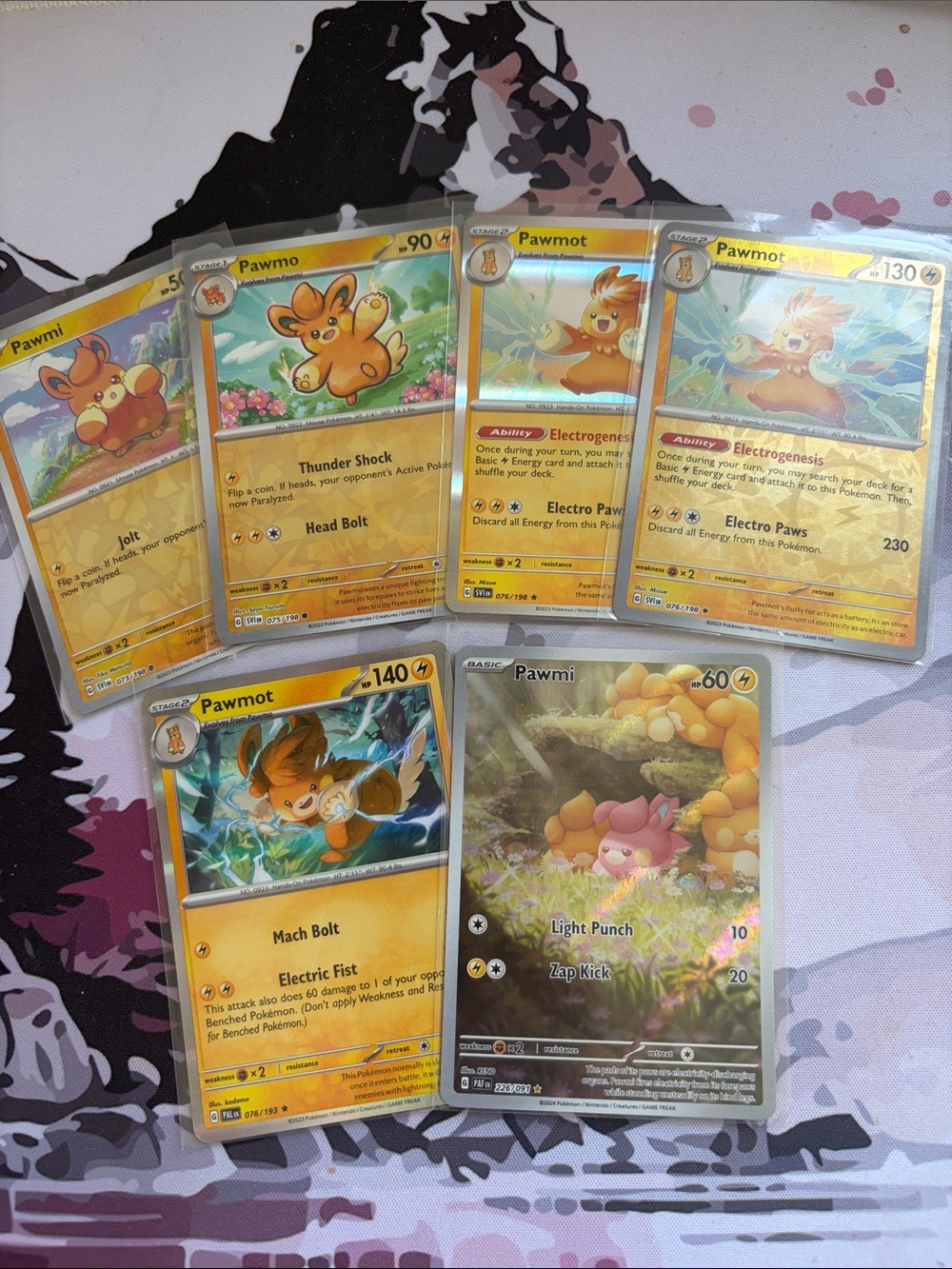 Pawmi Pawmo & Pawmot Evolution Lot | Paldean Fates Shiny Pokémon
